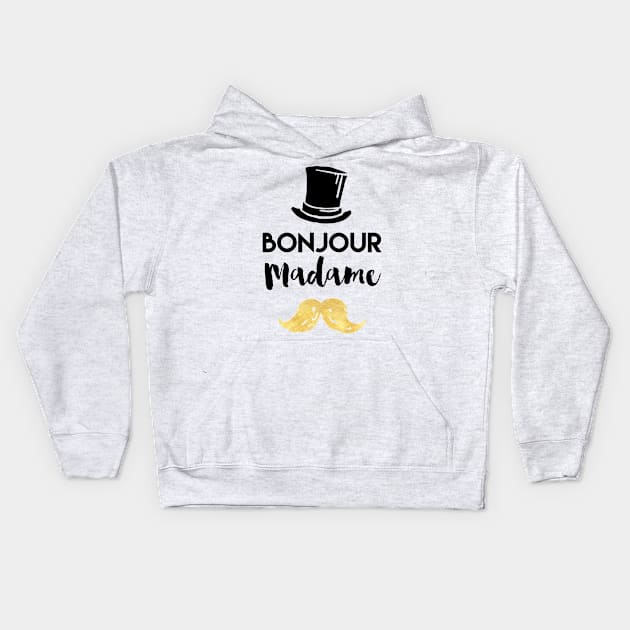 Bonjour Madame Kids Hoodie by deificusArt